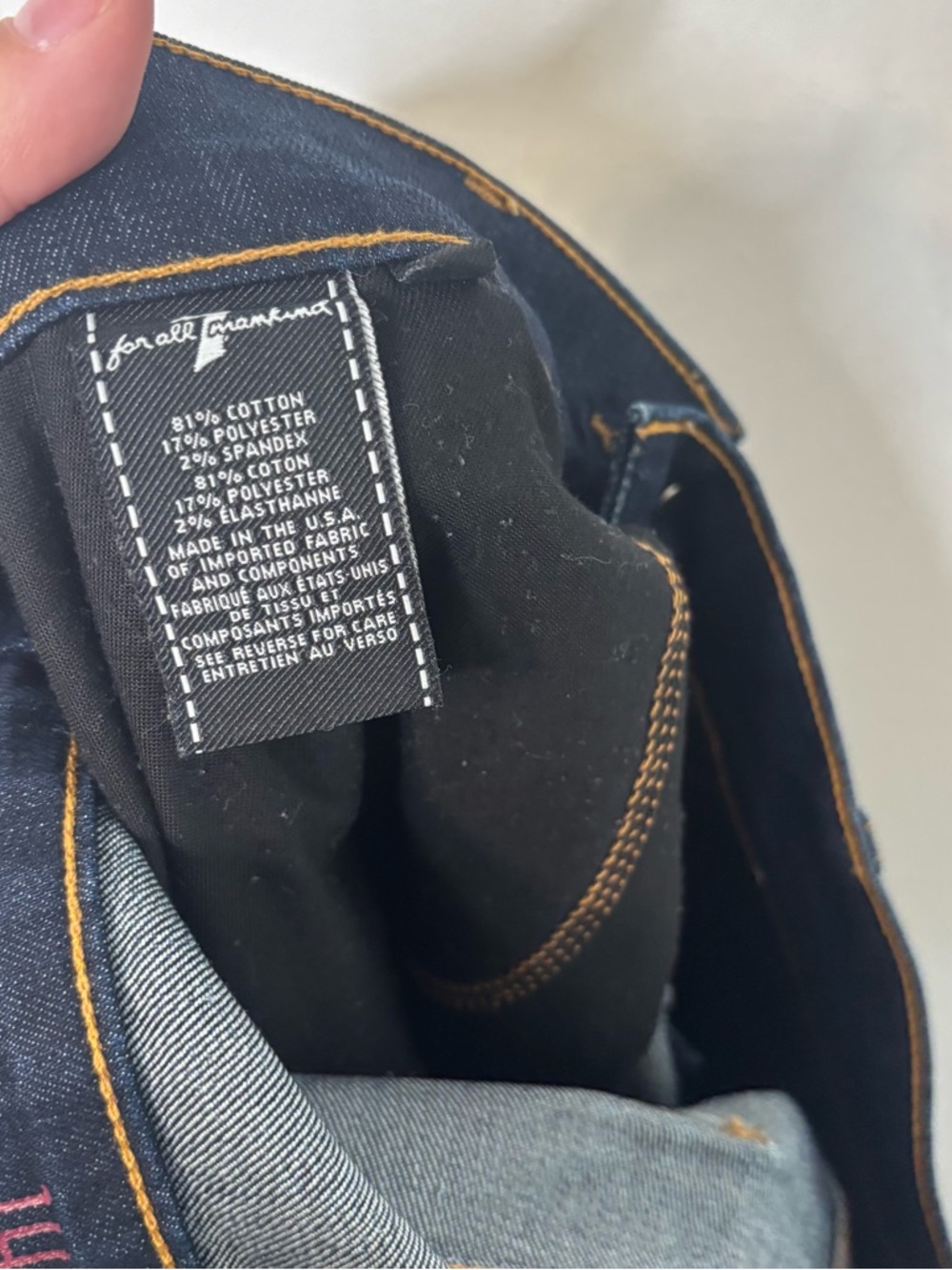 7 For All Mankind Jeans Men’s 32 Dark Blue Denim The Straight Leg - Picture 8 of 10